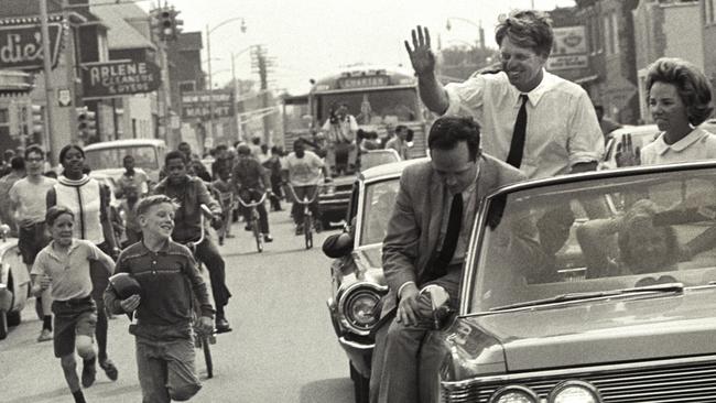 The Kennedys on the campaign trail in Detroit, Michigan, mid-May 1968. Picture: Andrew Sacks/Getty Images