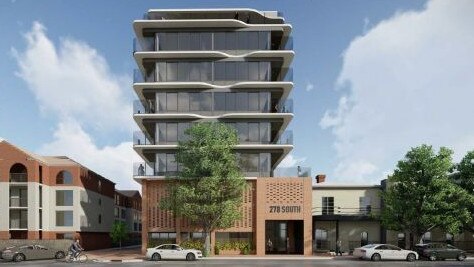 An artist’s impression of the proposed development at 278 South Tce, Adelaide. Picture: SCAP