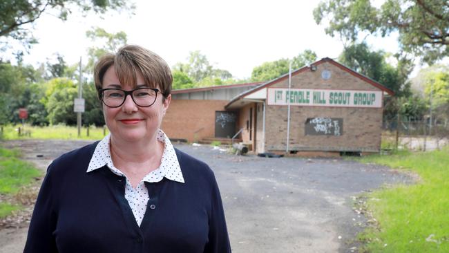 Cumberland councillor Lisa Lake near the old Scout Hall in Pendle Hill. Picture: Angelo Velardo