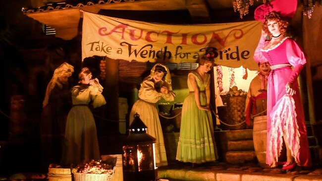 One of the moves to cause outcry was ditching the 'wench auction' that was part of the Pirates of the Caribbean ride, Picture: Supplied