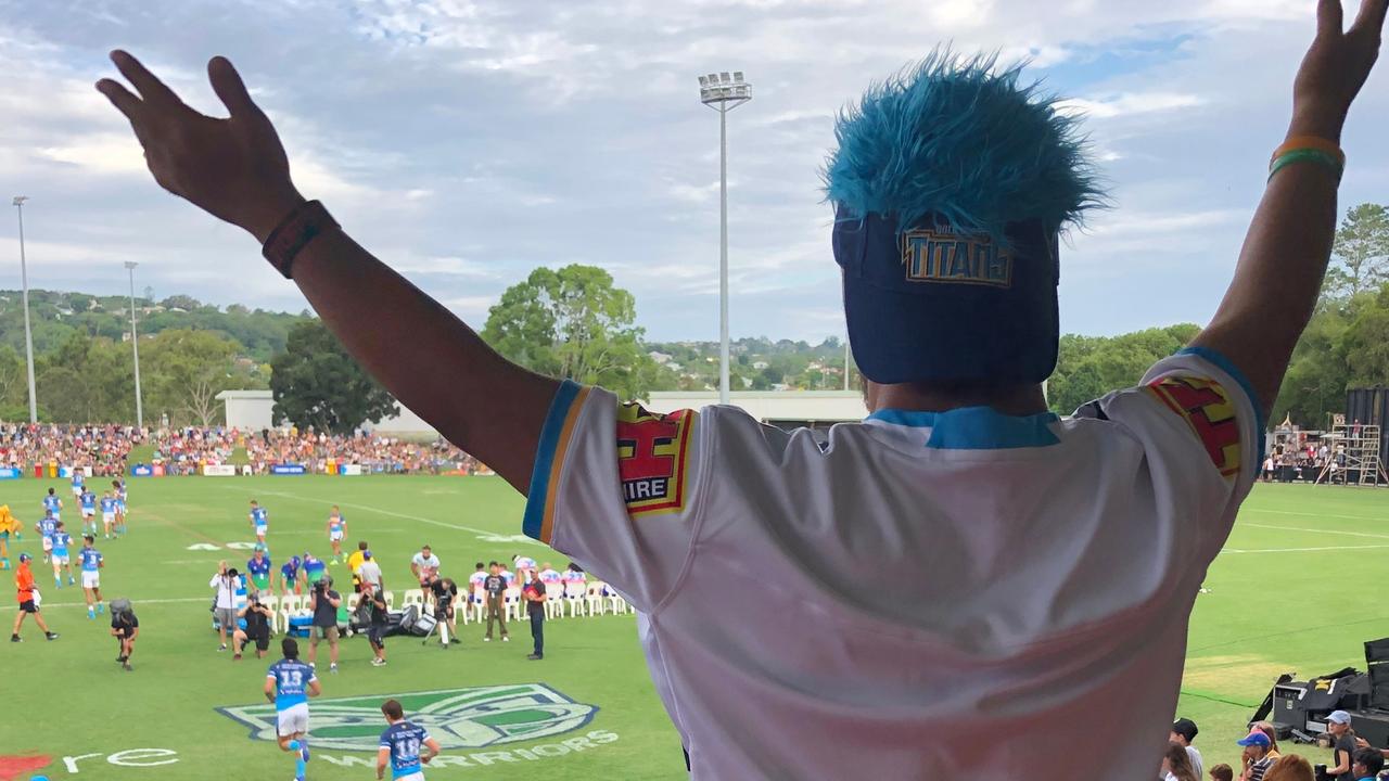 GREAT GAME: Fans cheered on their teams when the Gold Coast Titans played the New Zealand Warriors at Oakes Oval on February 27, 2021. Photo: Alison Paterson