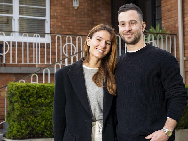 Marc and Marissa Svinos at their home in Beverly Park. Photo: Tom Parrish