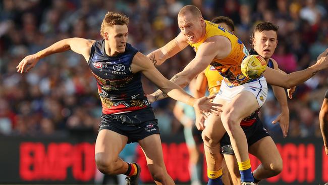 Jordan Dawson was unstoppabe early. Picture: James Elsby/AFL Photos via Getty Images