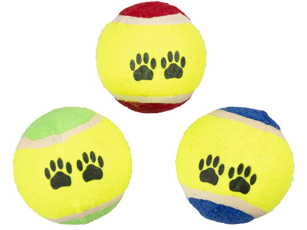 Happy Tails tennis balls. 3-pack, RRP. $1.98