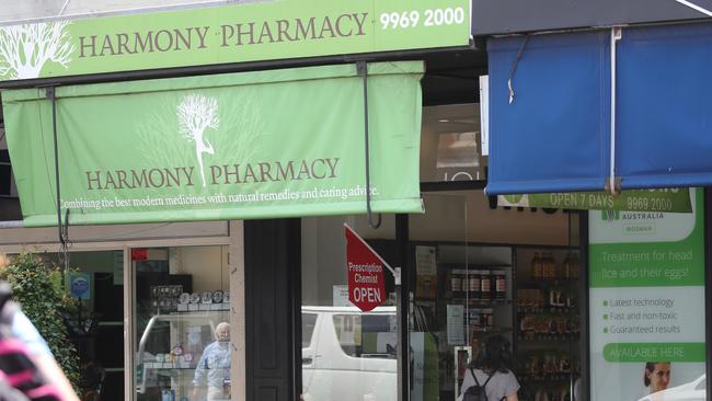 Katherine Gong’s pharmacy in Mosman. Picture: John Grainger