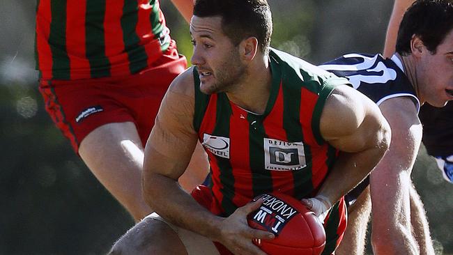 Trevor Mills kicked seven on Saturday. Picture: Paul Loughnan