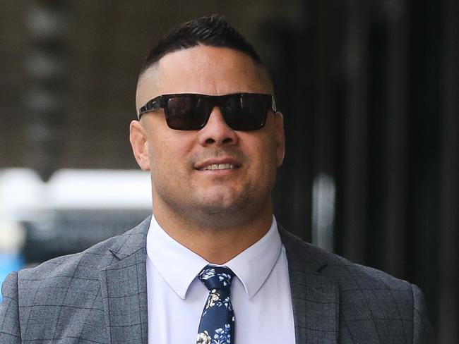 SYDNEY, AUSTRALIA -NewsWire Photos APRIL 04 2023 - Former NRL star Jarryd Hayne and his wife Amellia Bonnici arrive at the JMT Court in Sydney. Hayne accused of sexually assaulting a woman at her Newcastle home on grand final night in 2018. Picture NCA Newswire / Gaye Gerard