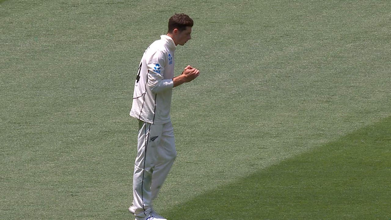 Mitchell Santner prefers to keep things loose while he’s bowling.