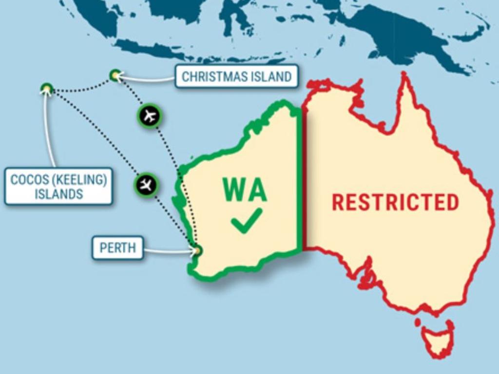 A travel bubble has been struck up between Western Australia, Christmas Island and the Cocos (Keeling) Islands. Picture: AFP