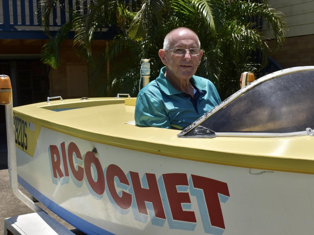 Mackay Water Ski Club Commodore Keith Pearce still takes hit boat out regularly with his family. Picture: Matthew Forrest