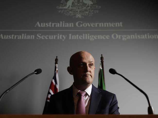 Director-General of Security of Australian Security Intelligence Organisation, at the ASIO headquarters in Canberra, in February 2020. Picture: Sean Davey.