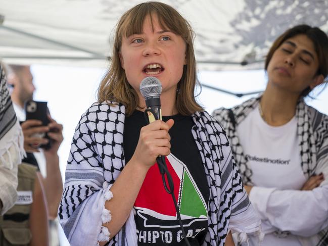 Greta Thunberg is part of the crew of the ship Madleen, headed to Gaza to deliver humanitarian aid. Picture: Getty Images