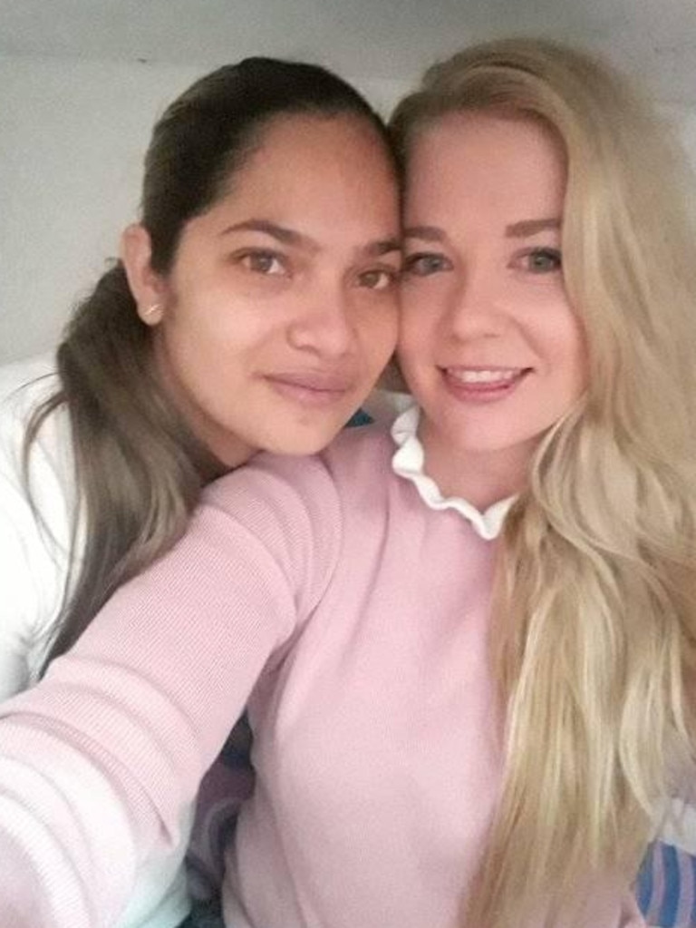 The drug smuggler got engaged to her prison partner after nine months. Picture: Facebook