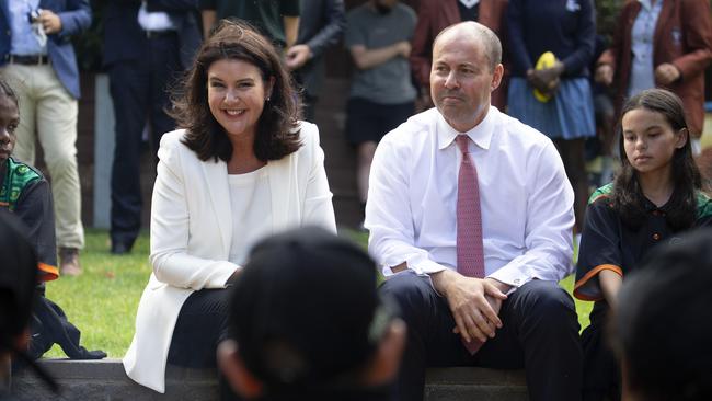 Superannuation Minister Jane Hume and Federal Treasurer Josh Frydenberg. Picture: NCA NewsWire/Sarah Matray