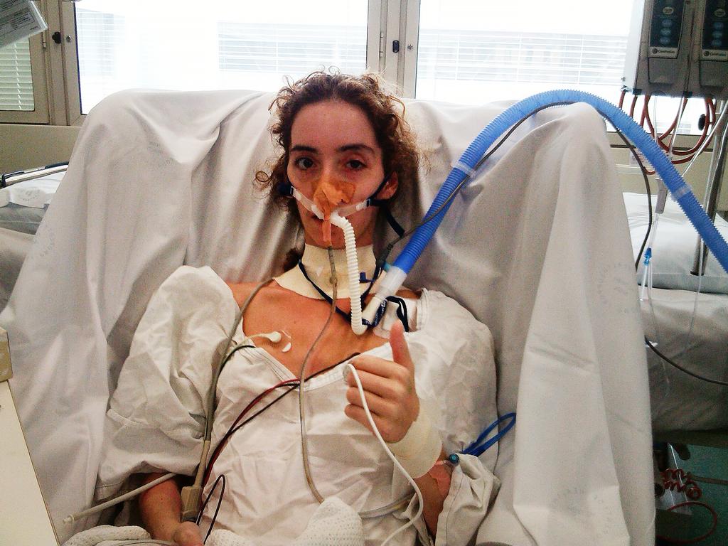 Lisa Kontos after her lung transplant in 2012