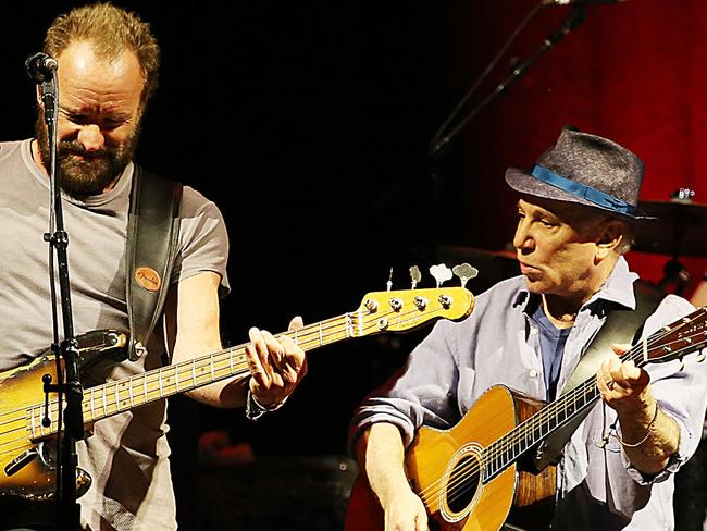 Paul Simon & Sting concert at the Brisbane Entertainment Centre. PIC MARC ROBERTSON.