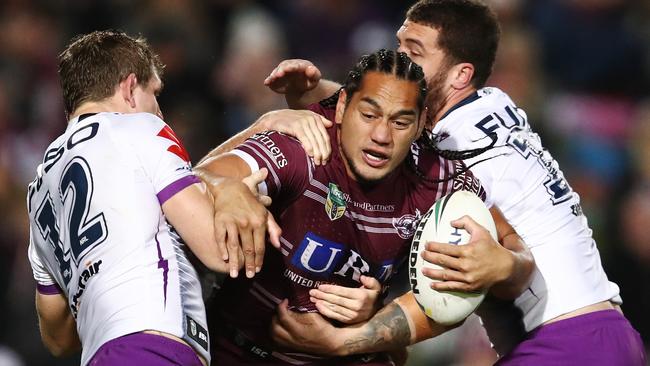 Martin Taupau has been relegated to the bench by the Sea Eagles. Picture: AAP