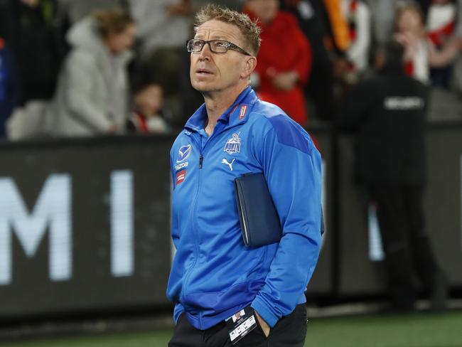 North Melbourne coach David Noble. Picture: Darrian Traynor/AFL Photos/Getty Images