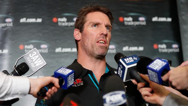 Port Adelaide list manager Jason Cripps in a rare media appearance. Picture: Michael Klein