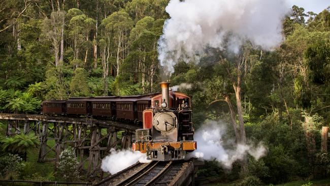 The Puffy Billy dinner train. Picture: Michael Greenhill