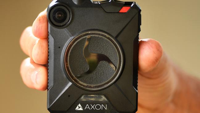 Body-worn cameras have been rolled out to Tasmania Police officers. Picture: JUSTIN KENNEDY