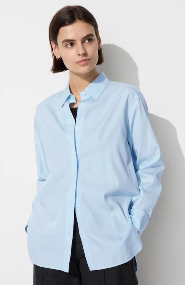 Cotton Shirt Long Sleeve. Picture: Uniqlo.