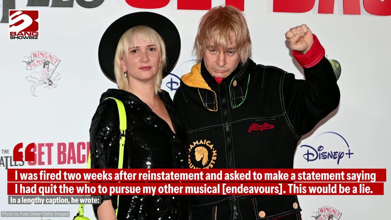 Zak Starkey has claimed The Who asked him to "lie" about his exit from the band