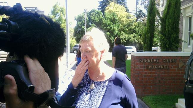 Murder victim Billy Ray Walters' Grandmother Denise Waters outside Launceston Supreme Court.