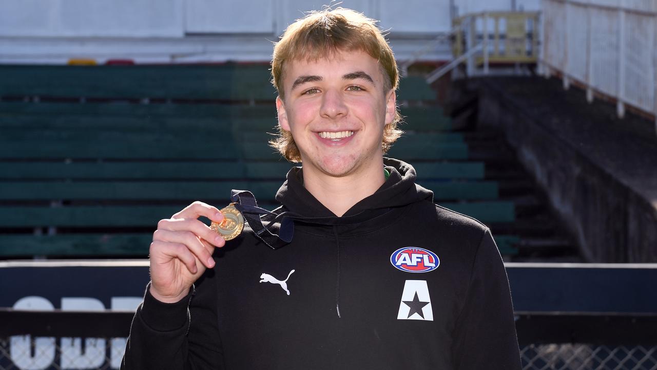 Ryley Sanders won the Larke Medal as the best player of the under-18 national championships this year. Picture: Getty Images