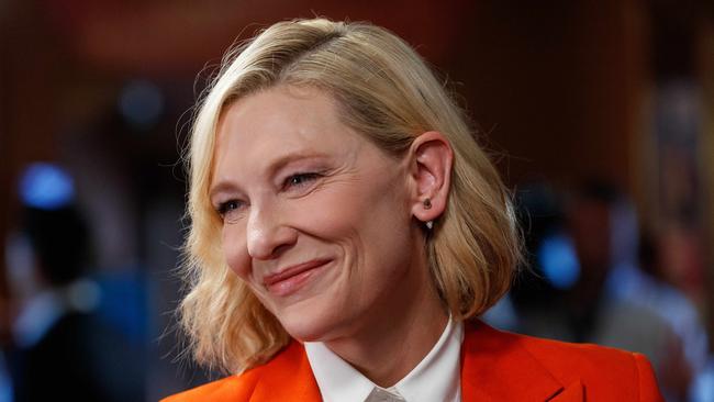 Cate Blanchett on the red carpet at Sydney’s Cremorne Orpheum on Sunday for a special screening of her new film, Tar. Picture: David Swift