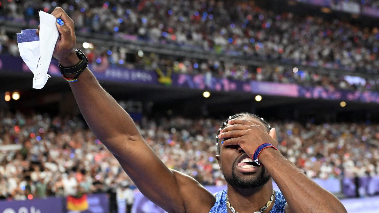 Noah “rent free” Lyles. (Photo by Kirill KUDRYAVTSEV / AFP)