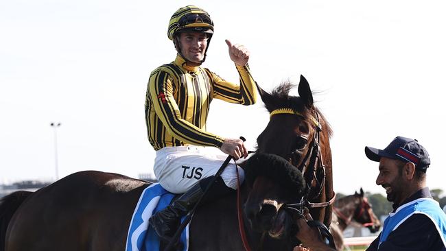 Tyler Schiller has won six races, including five straight, on Jedibeel. Picture: Jeremy Ng/Getty Images