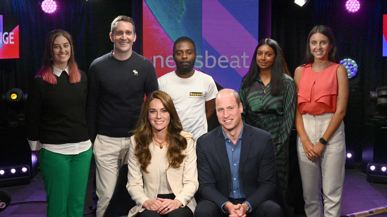 Prince William and Kate Middleton visited BBC Radio 1 to take part in a special episode about young people and mental health (Photo by Kensington Palace via Getty Images)