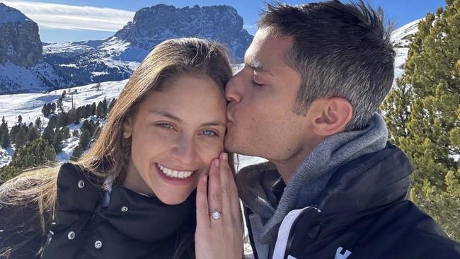 Melbourne model and ‘it’ girl Bella Geminder announced her engagement to Jose Luiz Falk. Picture: Instagram