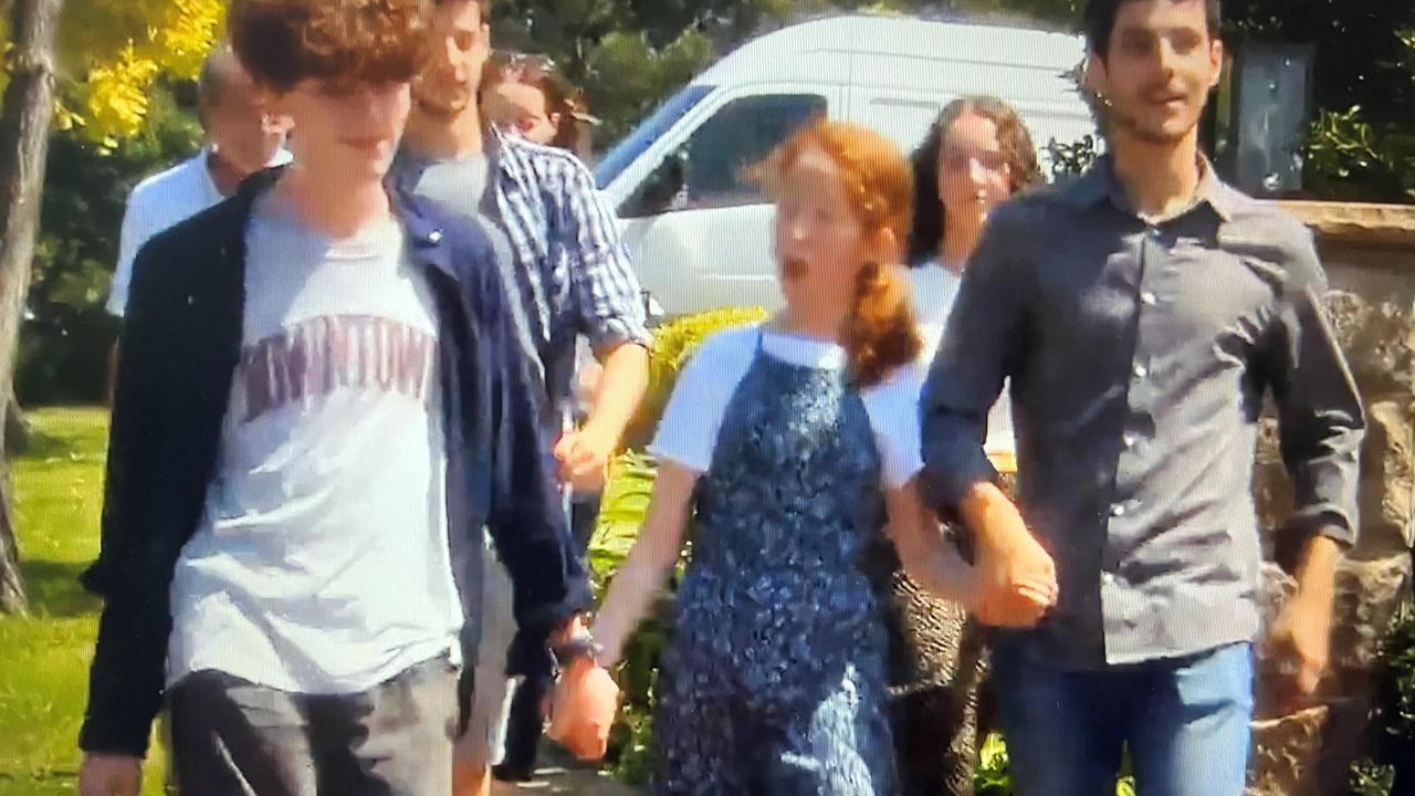 Bendetta with two of her brothers. Picture: Channel 9/ACA.