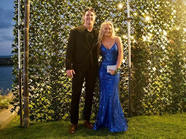 Connor Turner and Sahara Heslop arriving to the Proserpine State High School Year 12 Formal held at the Whitsunday Marine Club on Wednesday, November 16, 2022.