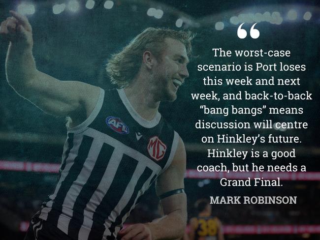 This finals series could determine Ken Hinkley’s Port future.