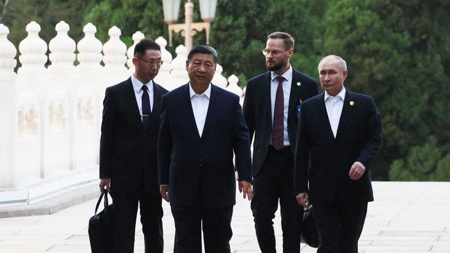 Russia's President Vladimir Putin and China's President Xi Jinping in Beijing. Picture: Mikhail Metzel/AFP