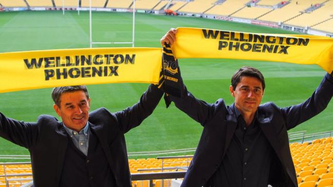 New Wellington coach Darije Kalezic (R) and assistant coach Rado Vidosic (L).