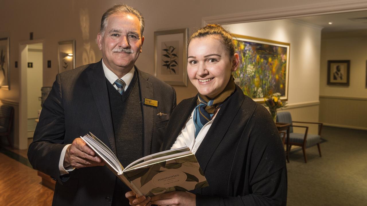 Burstows co-director Don Burstow with his daughter multimedia specialist Laura Gordon, Tuesday, May 25, 2021. Picture: Kevin Farmer