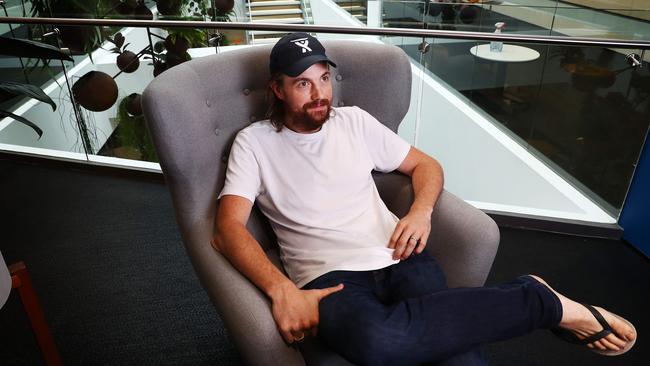 Co-founder Mike Cannon-Brookes at the Atlassian offices in Sydney. (Picture: John Feder/The Australian)