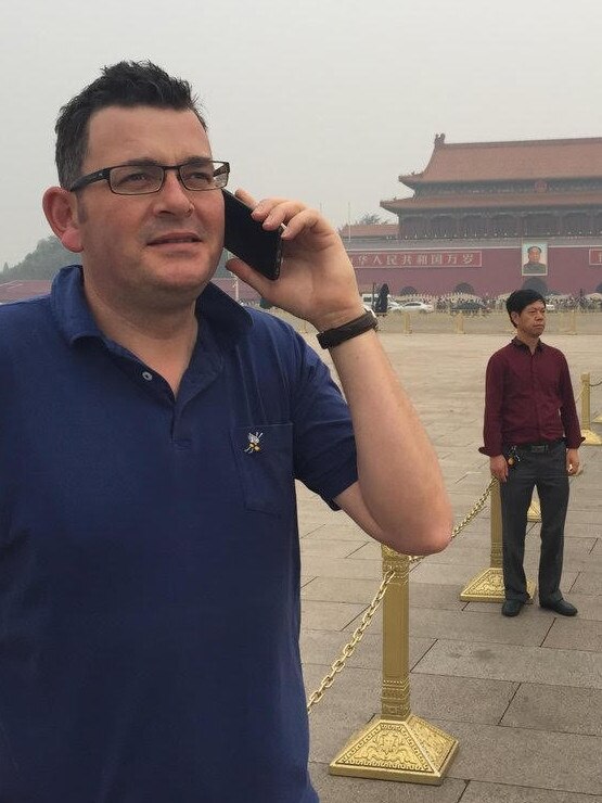 Daniel Andrews on a previous visit to Beijing's Forbidden City. Picture: Supplied