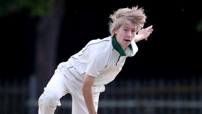 Ted Bain had a day out for Geelong College. Picture: Mike Dugdale