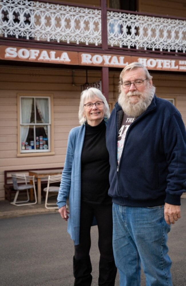 Marty and Sandy Tomkinson, owners of the Royal Hotel in Sofala, hope the grant will encourage more visitors to their town. Picture: Supplied