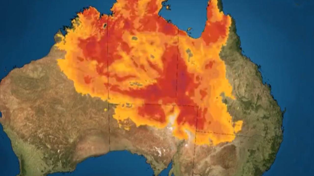 Unseasonal warmth is impacting central and eastern Australia this weekend. Picture: BOM