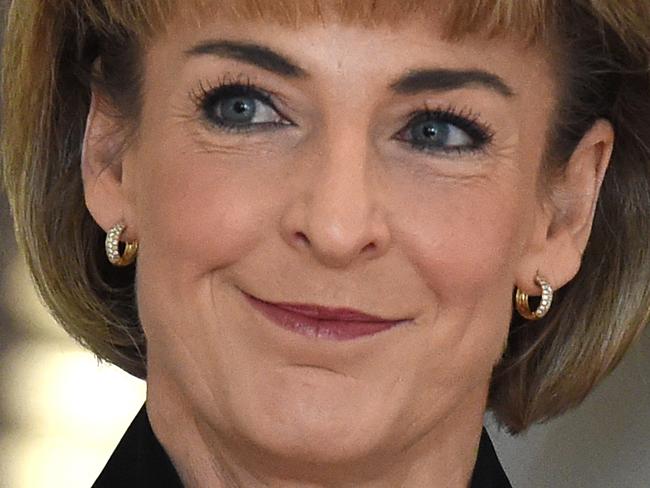 Minister for Employment Senator Michaelia Cash arrives to speak at a press conference at Parliament House in Canberra on Monday, April 18, 2016. (AAP Image/Mick Tsikas) NO ARCHIVING