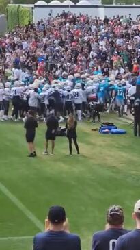 Look: Fight Breaks Out During Panthers-Patriots Joint Practice - The