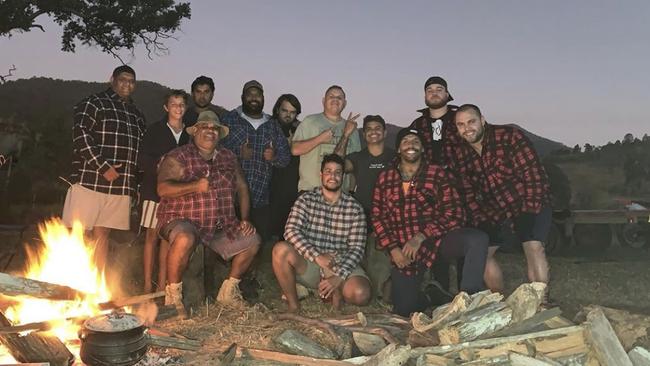 The group including Mitchell, Addo-Carr and Tyronne Roberts-Davis during the trip.