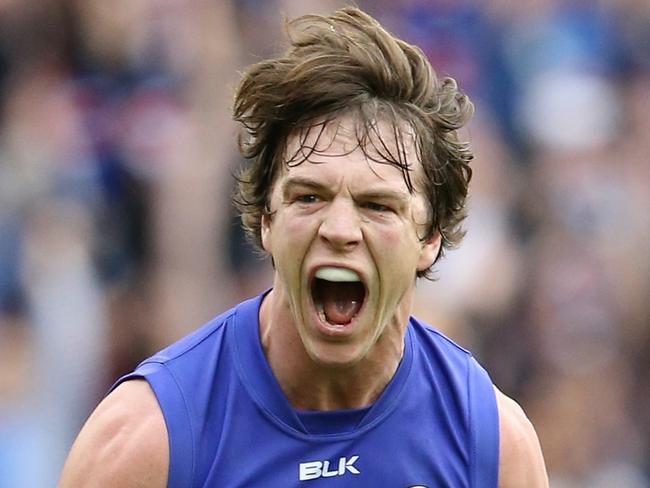 2016 AFL Grand Final match between the Western Bulldogs and the Sydney Swans at the Melbourne Cricket Ground (MCG), Melbourne, Australia on October 1, 2016. Liam Picken kicks a goal Picture :Wayne Ludbey