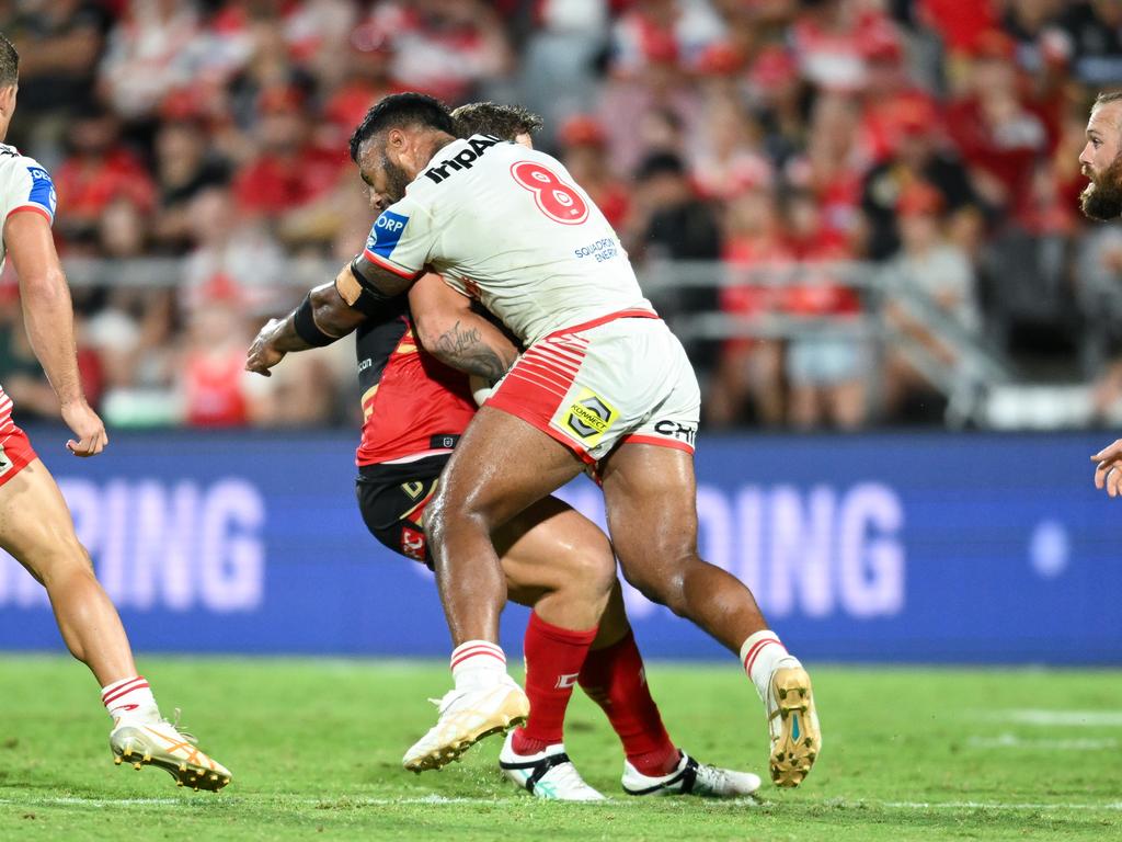 Francis Molo is facing a week on the sideline for a high shot. Picture: NRL Photos